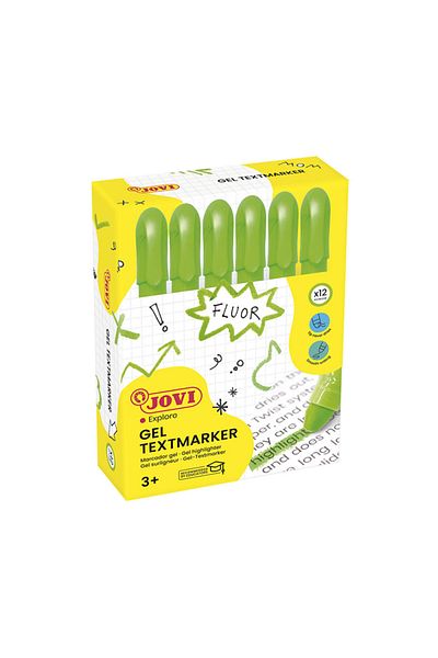 Jovi 1818 Gel Stick Highlighter Green Pen - Box of 12