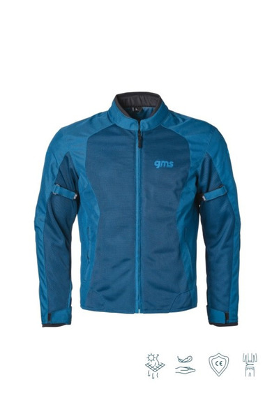 GMS FIFTYSIX.7 NAVY BLUE Yazlık Fileli Korumalı Motosiklet Montu