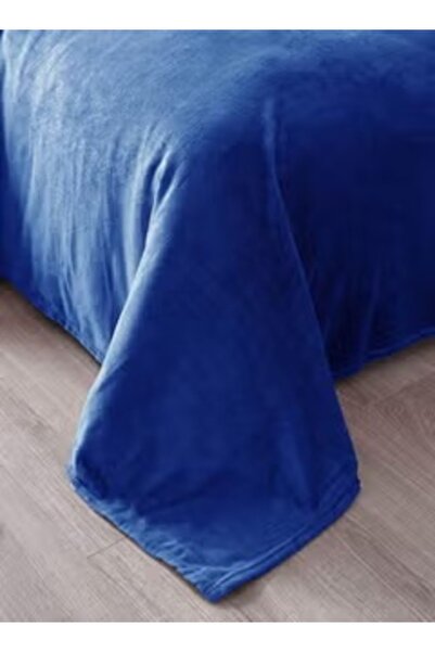 smart home 1 Piece Soft King Size Bed Blanket Flannel Royal Blue 220x200cm