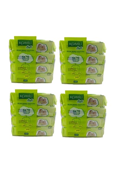 Komili Soft Islak Bebek Havlusu Mendil 16 Paket 1120 Yaprak Kapaklı