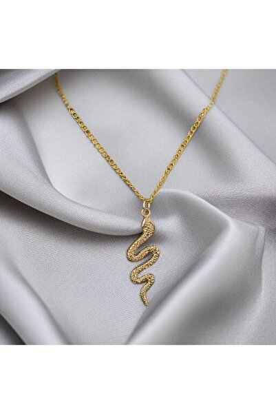 feyza collection Desenli Yılan Kolye