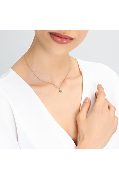 BEE GODDESS Venüs Yıldızı S Mavi Pırlanta Gümüş Kolye