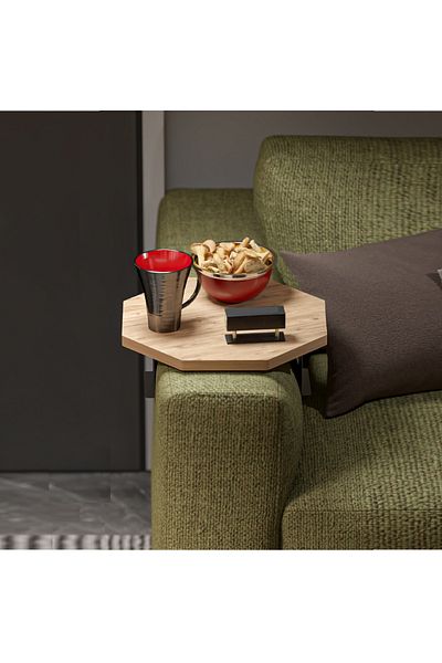 HOMS Side table, Verla Homs, walnut, adjustable, 25052