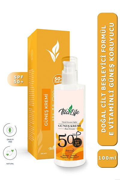 İlla Life Natural Skin Nourishing with Propolis - Water Resistant SPF 50+ Sunscreen Cream
