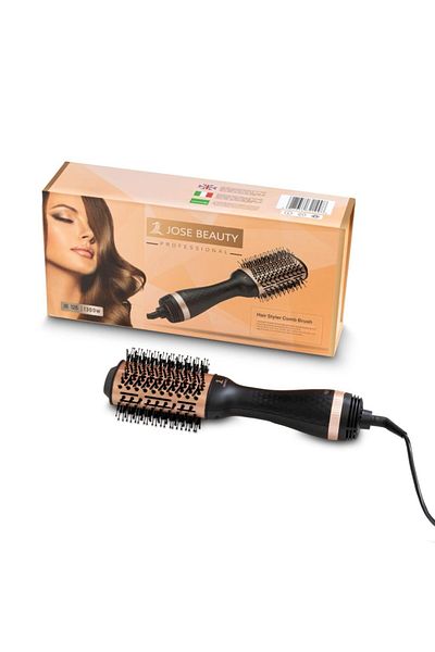 jose beauty Hair Straightener Brush Heat Resistant Round Hair Brush for Styling and Smoothing Hair with Heat Resistant Bristles