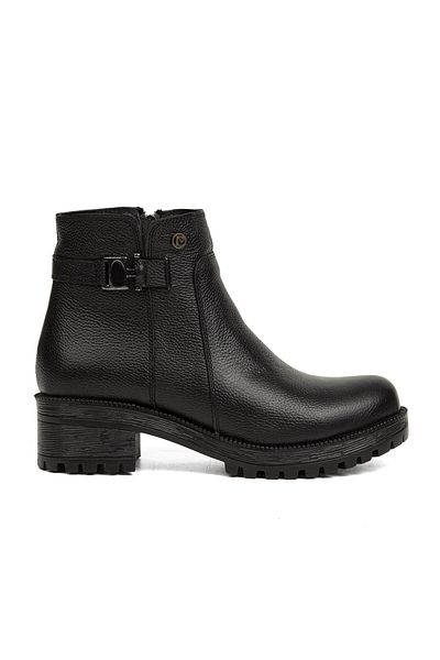 Pierre Cardin ® |   PC-52024-3109 Μαύρες γυναικείες μπότες από γνήσιο δέρμα