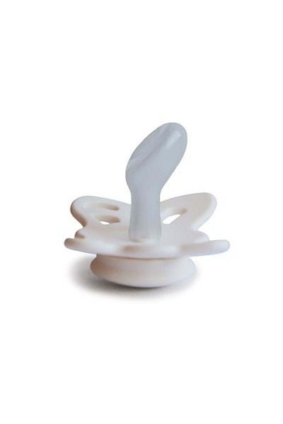 Frigg Butterfly Patterned Silicone Pacifier - 0-6 Months Cream