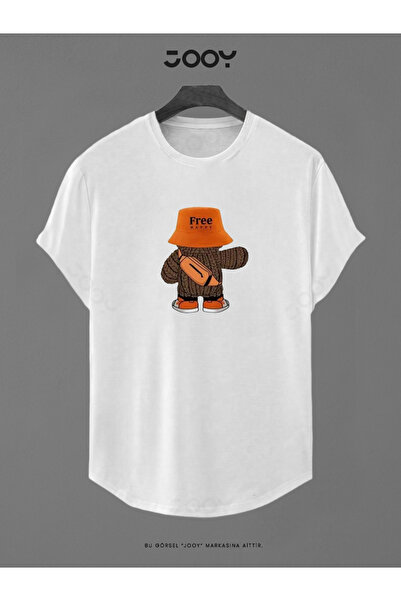 Jooy Tricou cu tăietură ovală, cu imprimeu Happy Teddy Bear