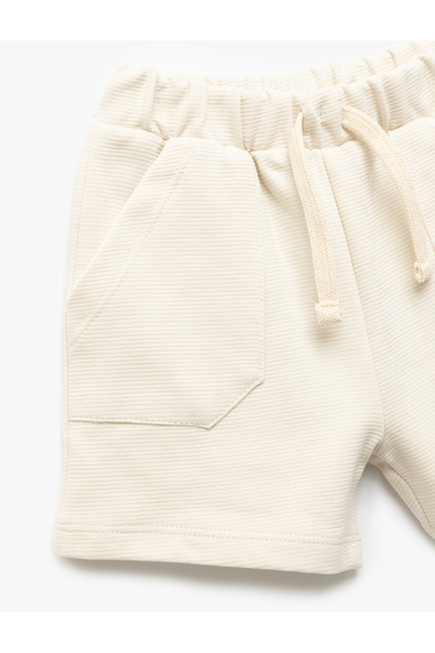 Koton Pamuklu Beli Bağcıklı Cep Detaylı Basic Şort