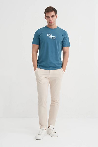 Cazador Μπλουζάκι Jazz 4166 Slim Fit Crew Neck Βαμβακερό εμπριμέ μπλουζάκι
