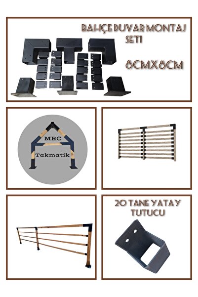 Home Mrc Takmatik Ahşap Bahçe Duvar Çiti direği Montaj Aparatı Seti Pergola Ç...