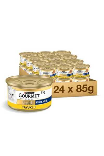 Gourmet Purina Gold Kıyılmış Tavuklu Kedi Konservesi 85 gr X 24 Adet