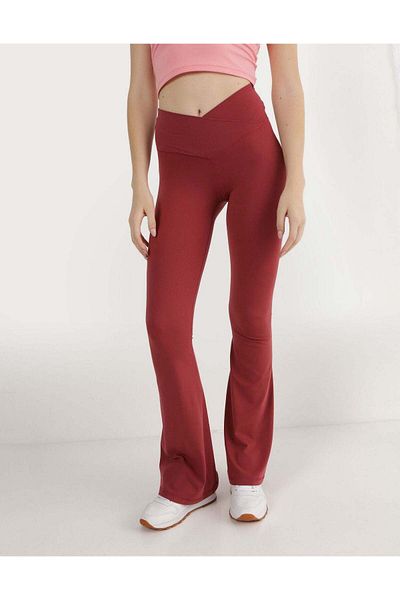 AMERICAN EAGLE Offline By Aerie Real Me High Waisted Crossover Flare Legging