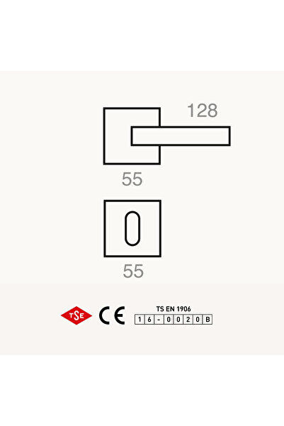 BY DORA DİZAYN Saten Bravo Yuvarlak Rozetli İç Oda Kapı Kolu 1 Takım (2 adet)