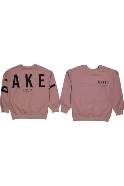 KIZ 8/16 YAŞ BLAKELI BASKILI TEK SWEAT