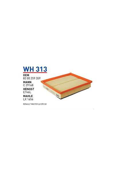Wh313 Oem 8200259359 Renault Master 2,8 Dti Y.m Oto Hava Filtre Automobile Air Filter