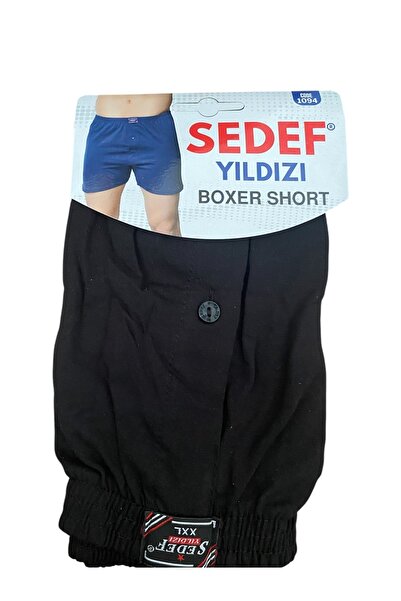 DONLİZZA Mother of Pearl Star Men's Boxer Short Black 3 Pieces