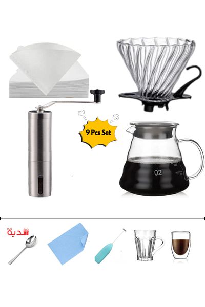 DOPPİO Doppio 9 Pcs Luxury v60 Set for Home Brewing
