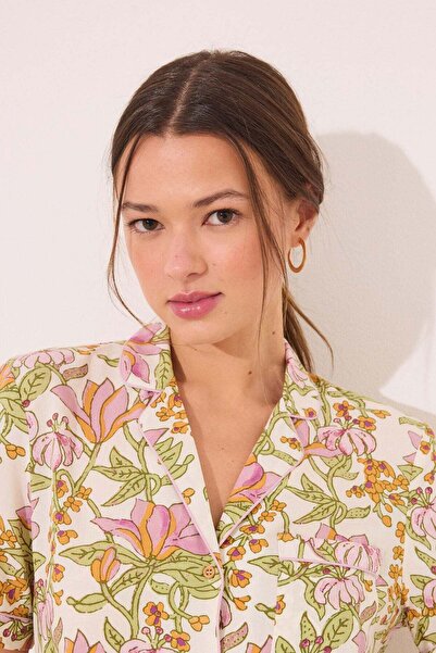 Women'secret Viscose classic pyjamas with floral print