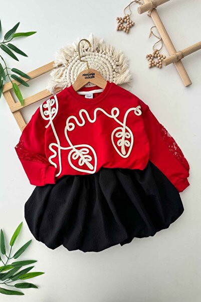 Minigimin Cicileri مجموعة البنات - Cicileri طفلتي الصغيرة، تنورة بالون، تطريز...