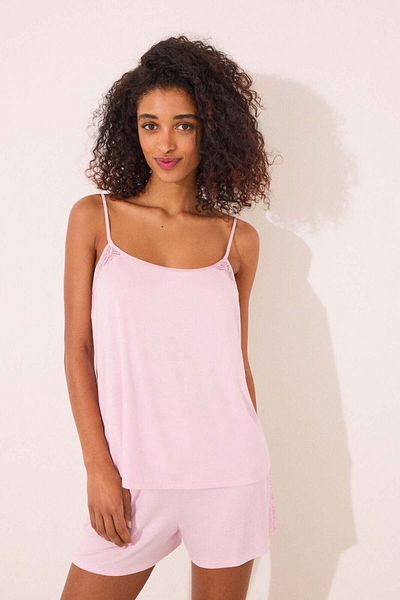 Women'secret Pink viscose short pyjamas