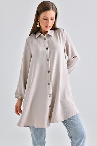 Saade Stone Wooden Buttoned Tunic
