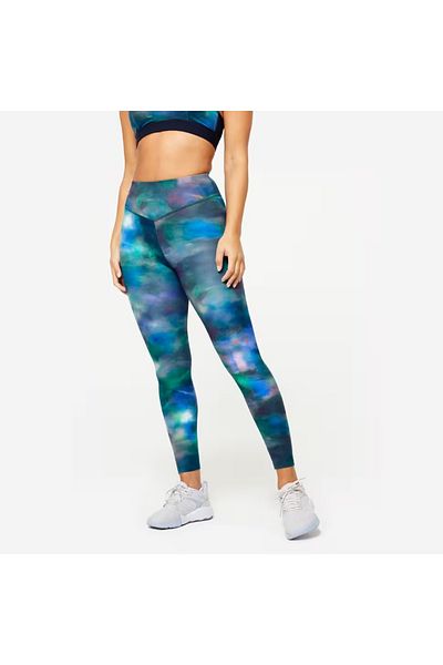 Decathlon Women's High Waisted Leggings - Multicolor Printed