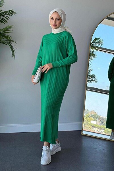 Şulemoda Giyim Πράσινο φόρεμα D Dalya κοτλέ