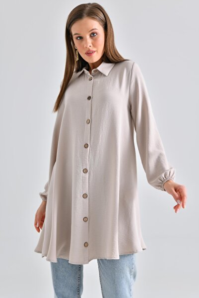 Saade Stone Wooden Buttoned Tunic