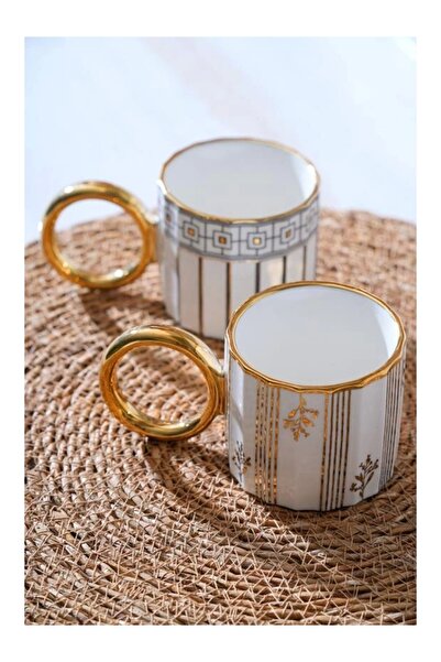 ACAR KAI7508 Carlene Gold-Beyaz Porselen Kupa
