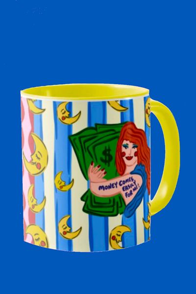 Hello Melody Design Mug "Money" from the Mug Series - Original Design Digital Printing Mug 9.5X8 cm