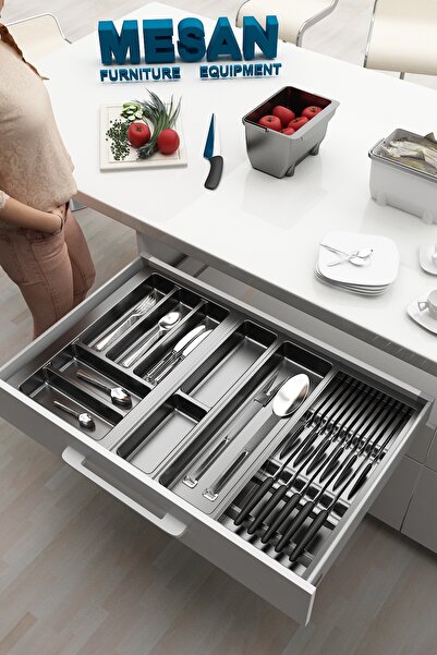 tify Drawer Cutlery and Knife Holder Organizer Antresit, 74X48 Side and 4cm Height Can Be Cut