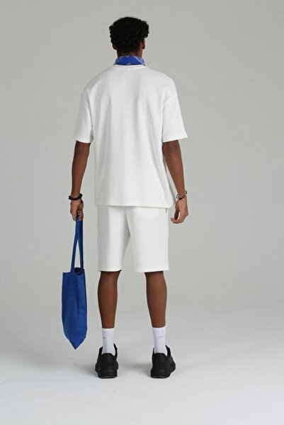 The Champ Clothing Oversize History Printed Shorts and T-Shirt Combination Men's Set Casual Wear Elegance