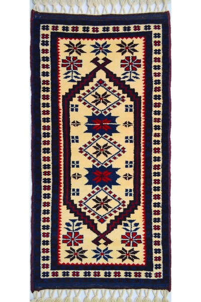 Handmade El Dokuma Geleneksel Yağcıbedir Halısı 57x116 cm (0.66 m²)