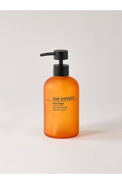 Minihol Tova Orange Glass Liquid Soap Dispenser