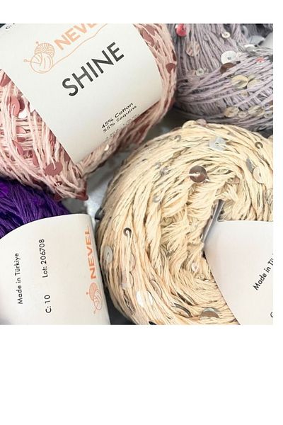 NEVEL Beige Glow Sequin Rope