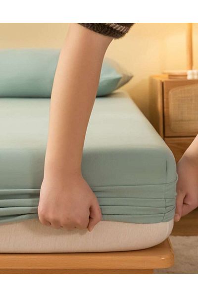 Shopyteks Single Mint Green Fitted Sheet 100X200
