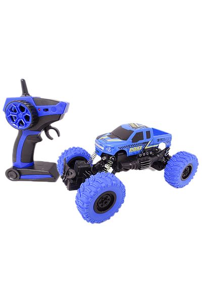 Salamandra Masina de Teren cu Telecomanda Salamandra Kids®, Police Crawler, Albastru