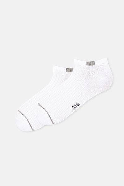 Dagi White Men's Striped Booties Socks
