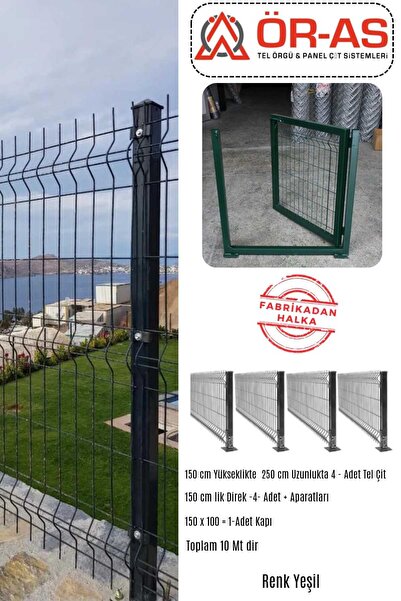 ÖR-AS TEL ÖRGÜ & PANEL ÇİT SİSTEMLERİ Panel Çit Takım ( 150 Cm Yükseklik  10 ...