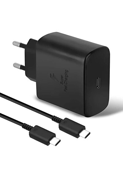 La Cengs amsung Galaxy S23 Ultra Uyumlu 45 Watt Hızlı Şarji Aleti - Usb-c Adaptör Ve Kablo - Siyah