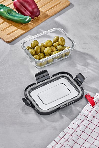 Cooker 370 ml Glass Storage Container – Leakproof, Stainless Steel Lid, Food Storage