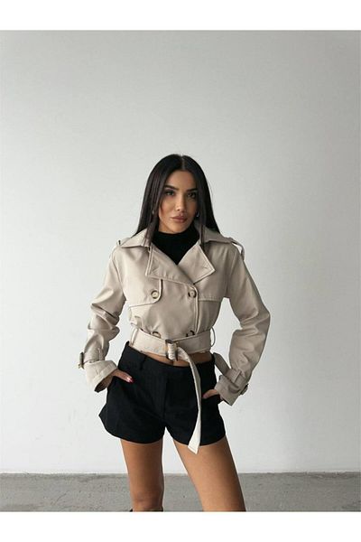mrpurple MyTerrax CROP TRENCH BELT DETALIAT - Stone