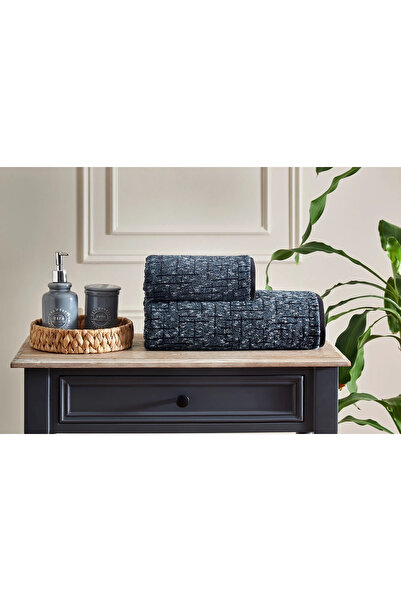 Özdilek Modra Masculine 2-Piece Towel Set - Black