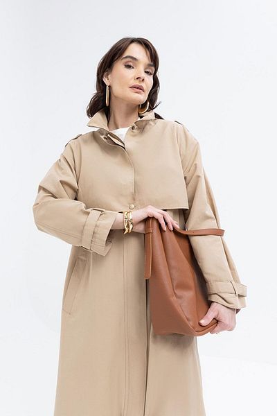 ALLDAY Μπεζ-Τσέπη Windbreaker Trench Coat