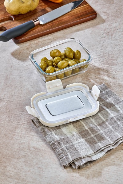 Cooker 370 ml Glass Storage Container – Leakproof, Stainless Steel Lid, Food Storage