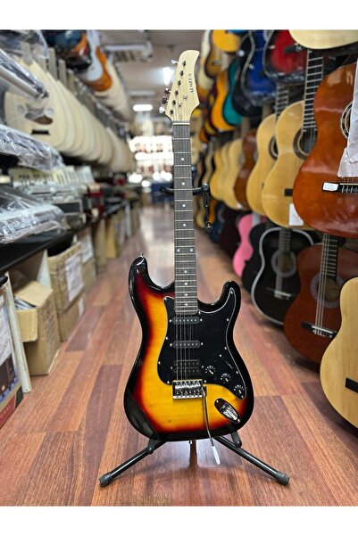 ALMEDA ELEKTRO GİTAR STRAT KASA 2 SİNGLE 1 HUMBUCKER HSS SUNBURST