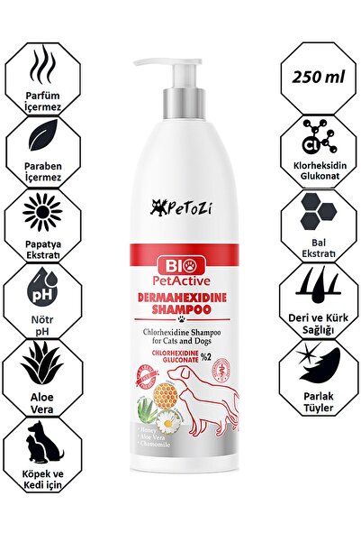 Petozi Kedi ve Köpekler için Antiseptik Şampuan 250 ML
