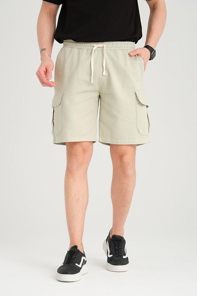 Store Men's 100% cotton cargo shorts - comfortable and functional design, ideal choice for summer