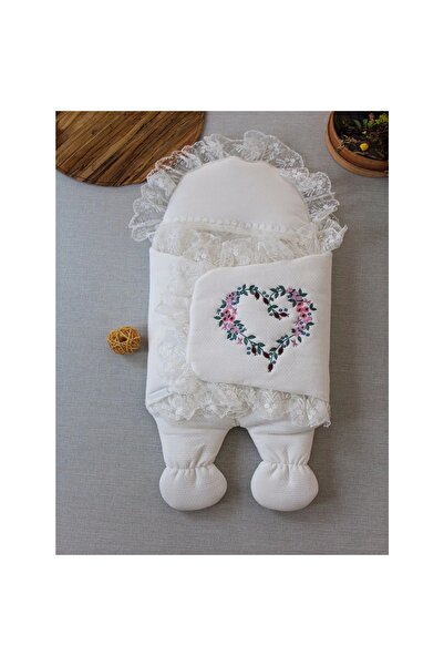 Narnuga بطانية MİRAYLİFE لحديثي الولادة مبطنة على شكل قلب الأناضول مطرزة بأقد...